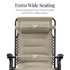 Best Choice Products Oversized Padded Zero Gravity Chair, Folding Outdoor Patio Recliner w/ Side Tray - 3 of 4