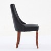 Kitchen Dinner Chair Comfy Fabric Upholstered Accent Chair for Dining Room with Curved Solid Wood Legs,Set of 2 - 3 of 4
