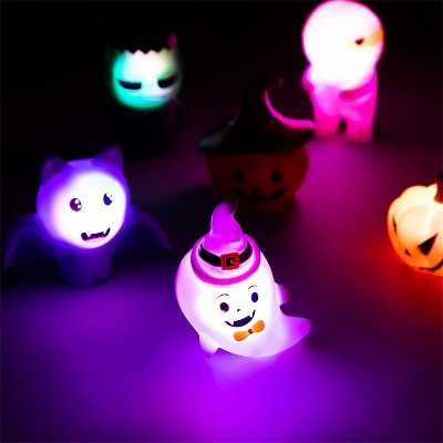 Joyfy 6 Pcs  Halloween Light-Up Bath Toys, Halloween Flashing LED Light Floating Bathtub Toys for Baby, Bathtime Floating Shower Games for Toddler