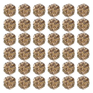 Unique Bargains Round Ball DIY Rhinestone Clay Beads for Jewelry Making 50 Pcs - 1 of 4
