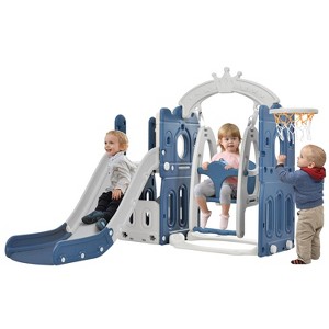 Jhamcore Homes 6-in-1 Toddler Slide and Swing Set - 1 of 4