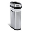 Simplehuman 13 Gallon Slim Open Top Commercial Trash Can Stainless ...