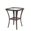 Outdoor Furniture Sets, Patio Conversation Sofa, 360 Degree Rocking Chairs with Removable Cushions and Glass Coffee Table-Coolbibila - 4 of 4