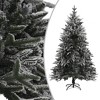 Aghana Digitals 6.9ft Pre-lit Artificial Christmas Tree, Green with Flocked Snow, Warm White LED - 2 of 4