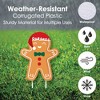 Big Dot of Happiness Gingerbread Christmas - Yard Sign and Outdoor Lawn Decorations - Gingerbread Man Holiday Party Yard Signs - Set of 8 - 3 of 4