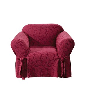 Scroll Chair Slipcover Burgundy - Sure Fit, Red