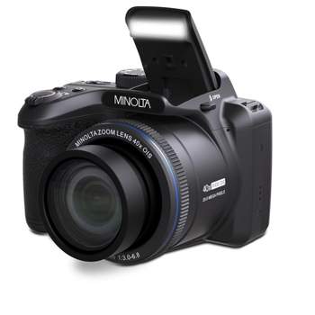 Minolta 20 Mega Pixels 40x Optical Zoom Digital Camera with 1080p FHD Video, Black