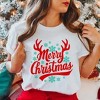 Simply Sage Market Women's Merry Christmas Antlers Short Sleeve Graphic Tee - 2 of 4