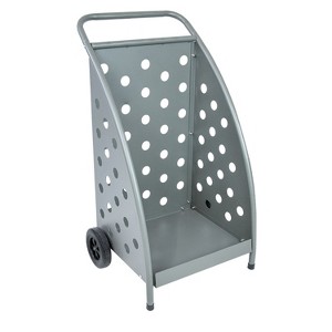 Sunnydaze Powder-Coated Steel Log Cart - 34" H - Gray - 1 of 4