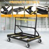 Folding Drywall Cart, Load 2200 Lbs Capacity,Panel Casters with Extended Deck,Panel Dolly Handling  Sheetrock Glass and Windows Service Truck - 3 of 4