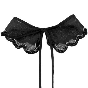 Elerevyo Women Rhinestone Detachable Fake Peter Pan Collar Little Shawl 1 Pc - 1 of 4