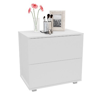 Madison White Modern 2 Drawer Nightstand