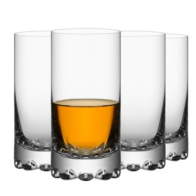 Orrefors Erik Highball Glass (Set of 4) - 6 Fl. Oz., Clear, Heavy Base, Versatile Glassware for Cocktails, Margaritas, Water, Iced Tea, Soda