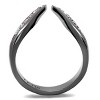 Slickblue Women’s Ruthenium Finish Stainless Steel Ring with Synthetic Light Amethyst Crystal, Sizes 5-10 - 3 of 4