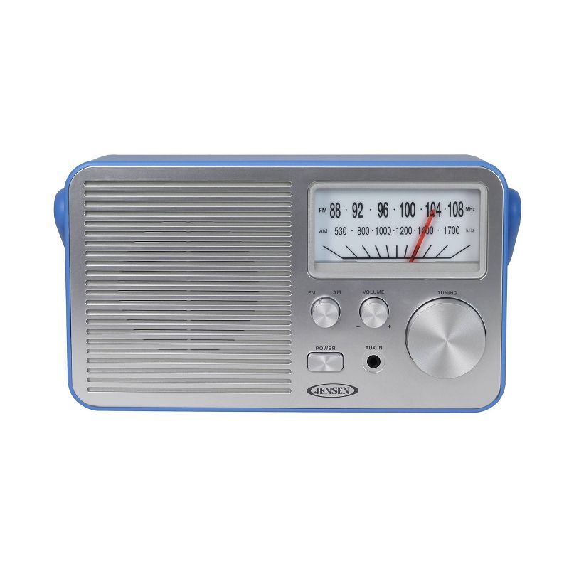 JENSEN Portable AM/FM Radio - Blue, 1 of 7