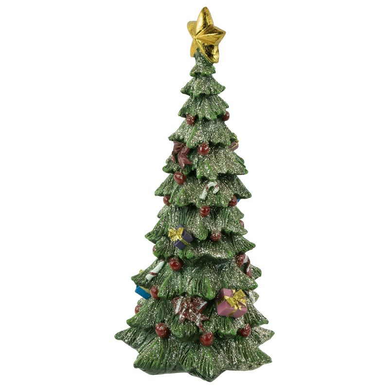 Northlight 10" Glittered Christmas Tree With a Star Tabletop Decoration, 3 of 5