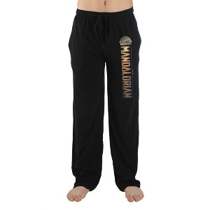 Star Wars The Mandalorian The Child Mens Black Sleep Pajama Pants - 1 of 2