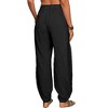 Women's Pants Relaxed Fit Casual Harem Lounge Long Pants with Pockets - 2 of 3