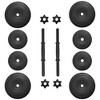 BalanceFrom Fitness 40 Pound All Purpose Vinyl Weight Dumbbell Set with 2.5 Pound and 7.5 Pound Weights and Collar Locks, 14 Piece Set, Black - 3 of 4