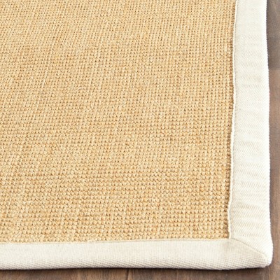 Natural Sisal Maize Wheat Runner Rug with Cotton Border