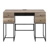 PAGED Home Office Desk 43" L Modern Writing Desk with 2 Storage Shelves and Wooden Desktop for Office, Study - 2 of 4