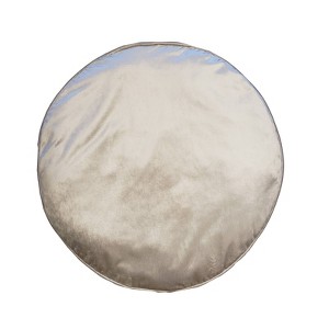 24" Oversized Panne Velvet Round Floor Pillow - Edie@Home - 1 of 4