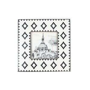 4x4 Inch Southwest Diamond Picture Frame Black Resin, MDF & Glass by Foreside Home & Garden - 1 of 4