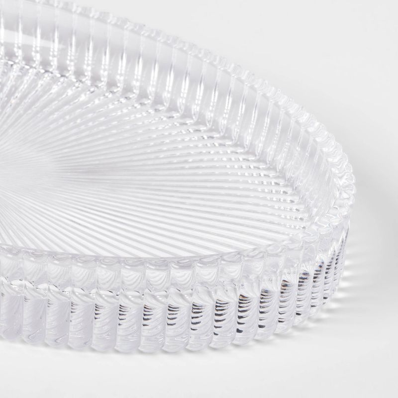 Ribbed Glass Vanity Tray Clear - Threshold&#8482;, 4 of 8