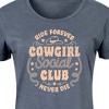 Women's - Instant Message - Cowgirl Social Club Graphic T-shirt Dress - 2 of 4