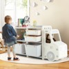 Safstar Kids Toy Storage Organizer Toddler Playroom Furniture w/ Plastic Bins Cabinet - 4 of 4