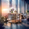 Artloge Modern Extra Large Heavy Duty Dog Crate Tempered Glass Pet Cage with Anti-Rust Aluminum Frame Lockable Casters & Spacious Interior - 4 of 4