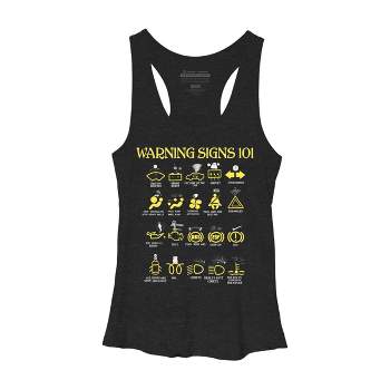 Women's Design By Humans Car Warning Signs 101 By ZeusSE Racerback Tank Top