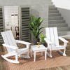 WestinTrends 3 Piece Set Outdoor Modern Rocking Chairs with Square Side Table - 2 of 4