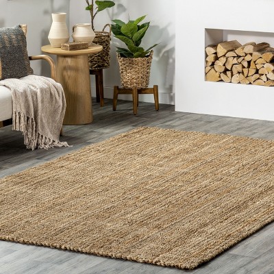 Handmade Braided Cotton Area Rug 4' x 6' in Natural
