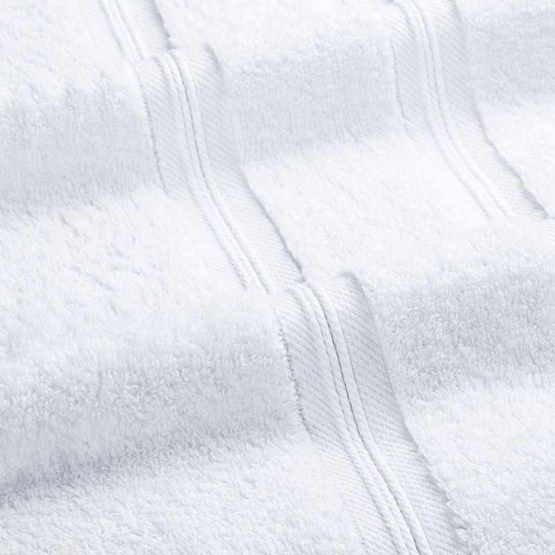 Smart Dry Zero Twist 100% Cotton Medium Weight Solid Border 6 Piece Assorted Bathroom Towel Set by Blue Nile Mills, 3 of 7