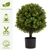 Racxily 22in Boxwood Ball Shaped Artificial Topiary Shrubs Tree in Pot for Home and Garden Decoration 2pcs/set - 2 of 4