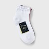 Girls' 6pk Super Soft Lettuce Edge Ankle Socks - art class™ Pink/White/Gray - 2 of 3