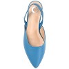 Journee Collection Womens Mallorca Pull On Almond Toe Sling-Back Flats Blue 7.5 - 4 of 4