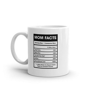 Crazy Dog T-Shirts Mom Nutrition Facts Mug Funny Sarcastic Mother's Day Family Humor Novelty Coffee Cup-11oz - 1 of 4