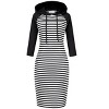 Women's Casual 3/4 Sleeve Hoodie Dress Casual Slim Pullover Knee Length Hoodie Dresses with Pocket - 4 of 4
