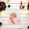 Unique Bargains Christmas Aprons Christmas Stockings Linen Red Yellow Blue Green Beige White 21.65"x26.77" 1 Pcs - 2 of 4