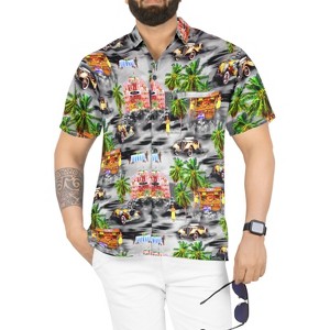 HAPPY BAY Mens Hawaiian Short Sleeve Button Down Shirt Men's Casual Shirts Vacation Tropical Beach Summer Party Shirts for Men Funny - 1 of 4