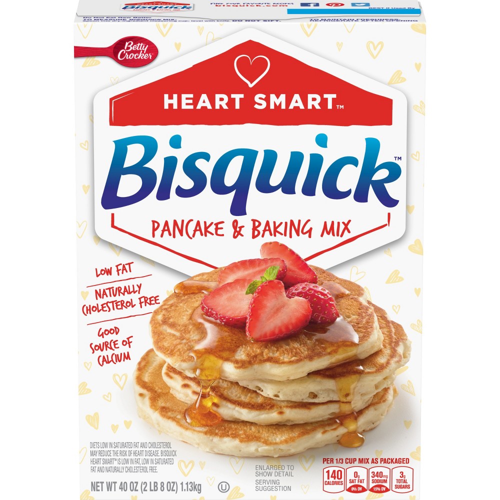 UPC 016000421707 product image for Bisquick Heart Smart Reduced Fat Pancake and Baking Mix - 40oz | upcitemdb.com