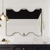 CAVINAS Novelty Wall Mirrors with 2 Wavy Sides Metal Framed,Decorative Dressing Wall-Mounted Decor Mirror for Bathroom,Bedroom - 2 of 4