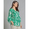 Printed Keyhole Neckline Top - 2 of 3