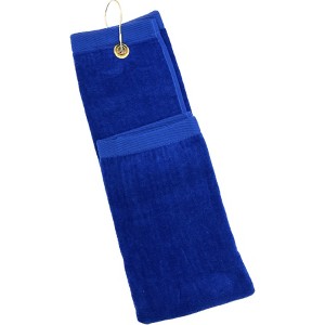 TowelSoft Premium 100% Cotton Terry Velour Golf Towel with Tri-fold Hook & Grommet Placement 16 inch x 26 inch - 1 of 4