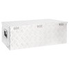 vidaXL Storage Box Silver 35.4"x18.5"x13.2" Aluminum - 3 of 4