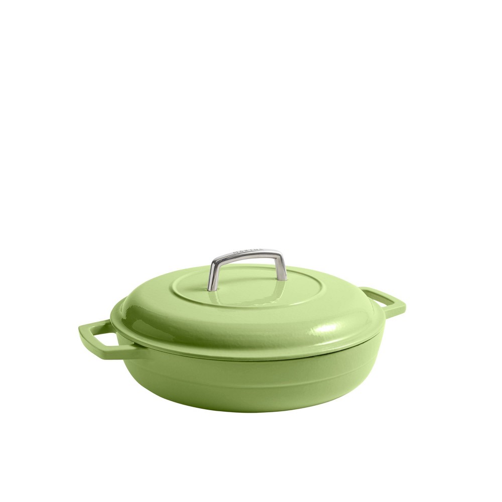 Martha Stewart 3.5qt Enameled Cast Iron Braiser with Lid Bay Leaf