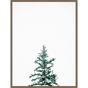 Amanti Art 23"x30" Winter Trees V by Justine Milton Framed Canvas Wall Art - 1 of 4