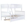 NicBex Twin over Full Bunk Bed Detachable Wooden Bed Frame with Twin Size Trundle, Ladder and Full Length Guardrail, No Box Spring Required - 4 of 4